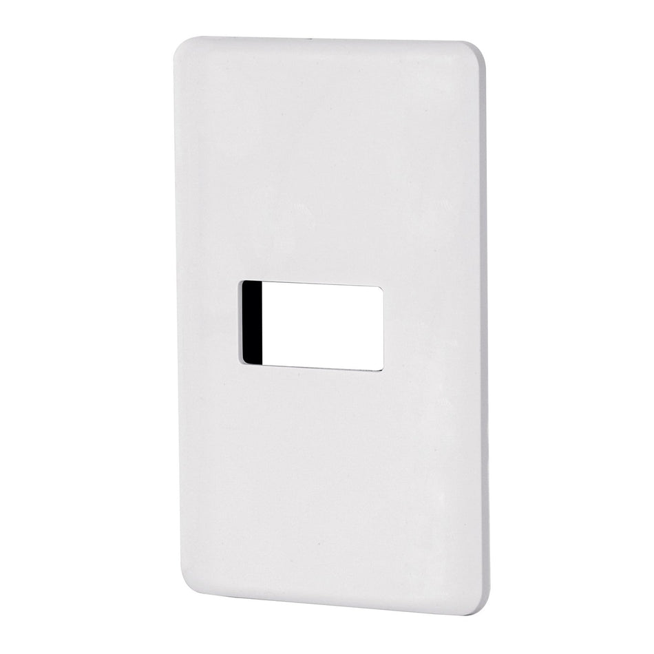 Placa 1 módulo de ABS, blanca, Volteck Basic Caja con 12, 27222