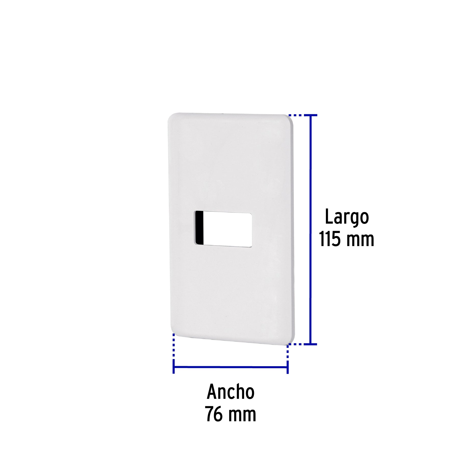 Placa 1 módulo de ABS, blanca, Volteck Basic, 27222