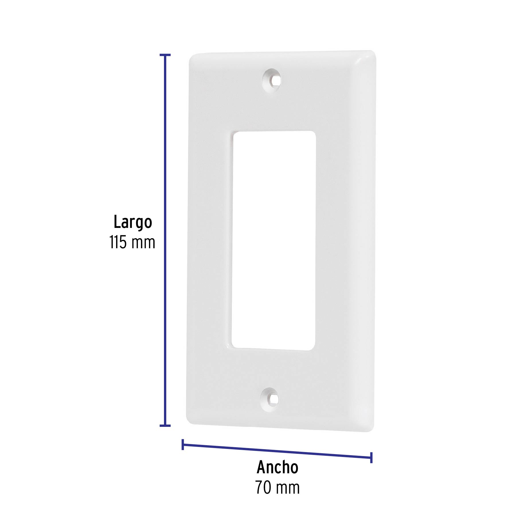 Placa 1 ventana, de policarbonato, línea Classic, Volteck, 46418