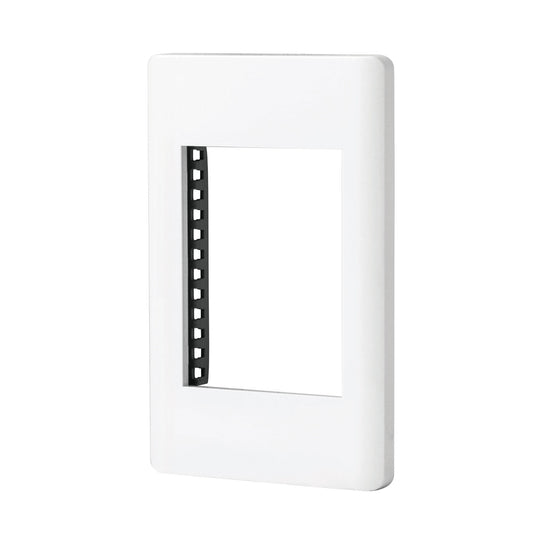 Placa blanca de 1 ventana 3 módulos, línea Lisboa, Volteck Caja con 12, 47939