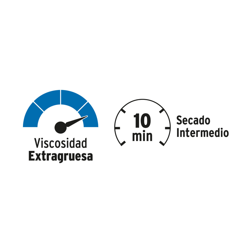 Cemento para PVC en bote de 500 ml, alta viscosidad, Foset Caja con 4, 44928