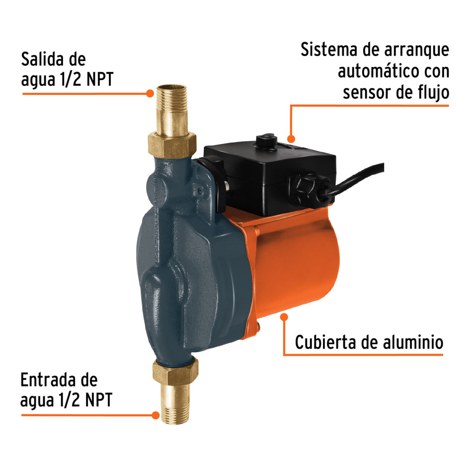 Bomba presurizadora 1/6 HP, Truper, 14635