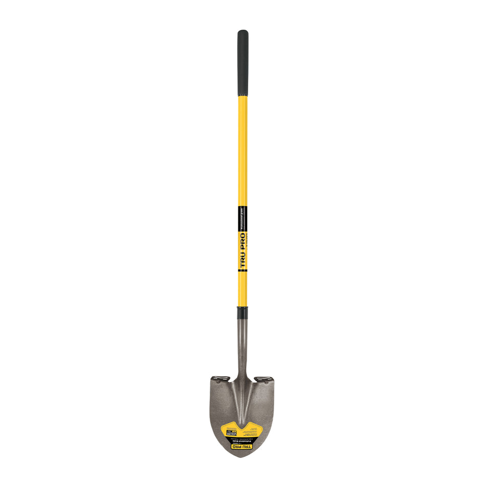 Pala redonda Tru Pro, mango largo de fibra de vidrio 48' Caja con 3, 17166