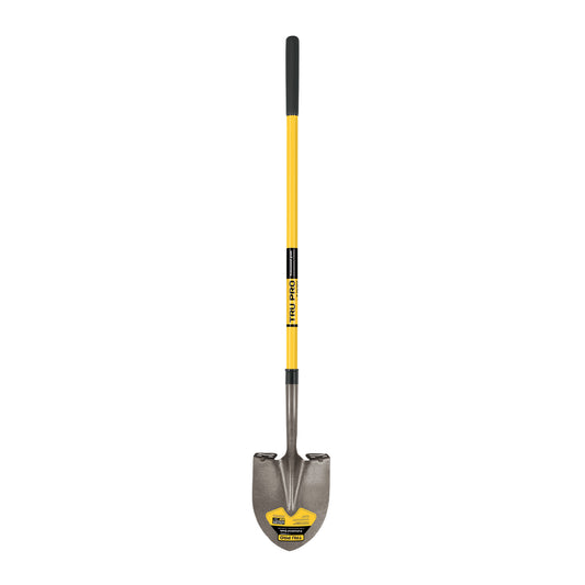 Pala redonda Tru Pro, mango largo de fibra de vidrio 48' Caja con 3, 17166