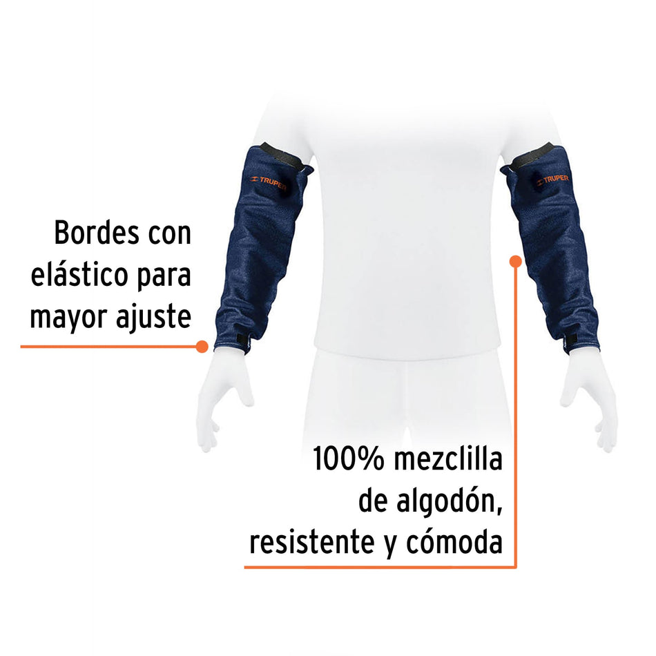 Protección para soldar, mangas de mezclilla, Truper Caja con 5, 100826