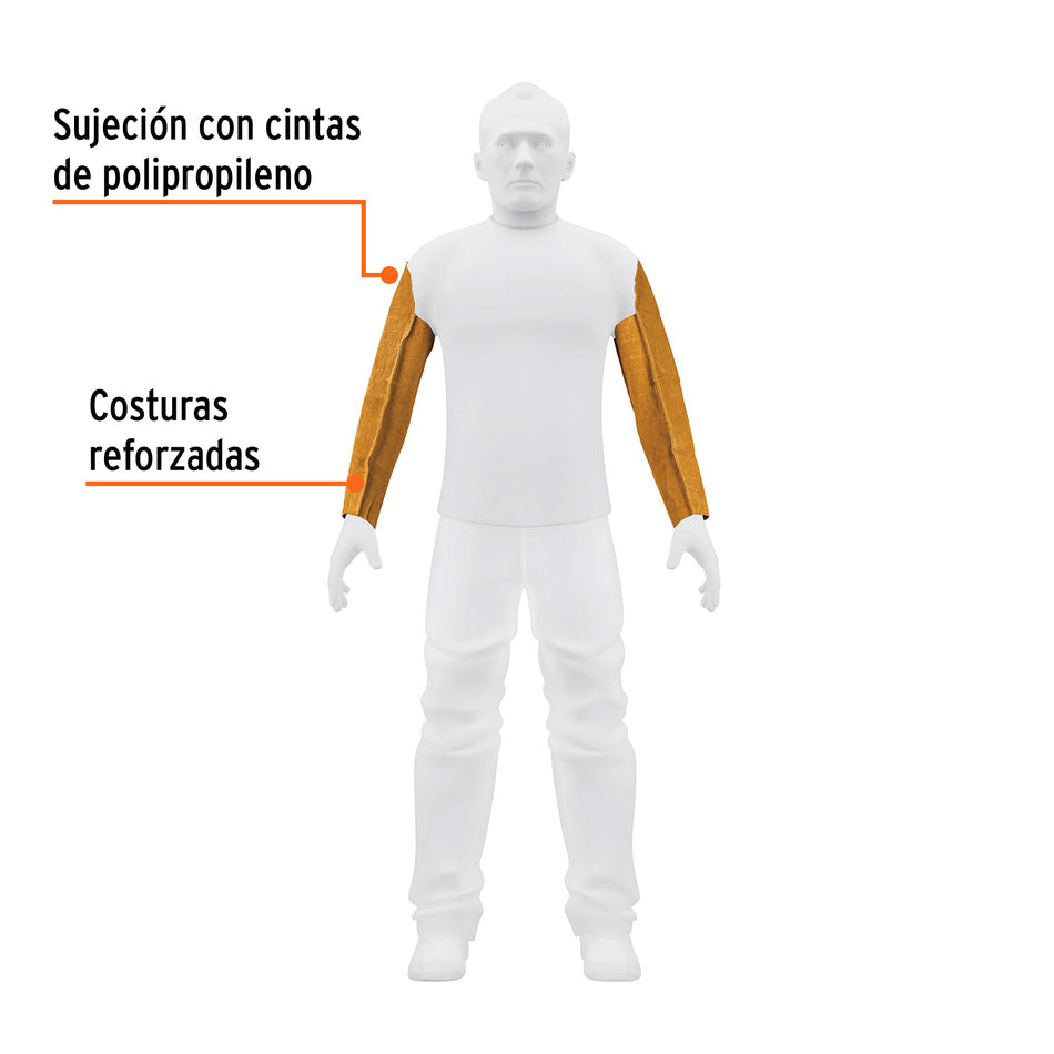 Protección para soldar, mangas de carnaza, Truper Caja con 5, 13117