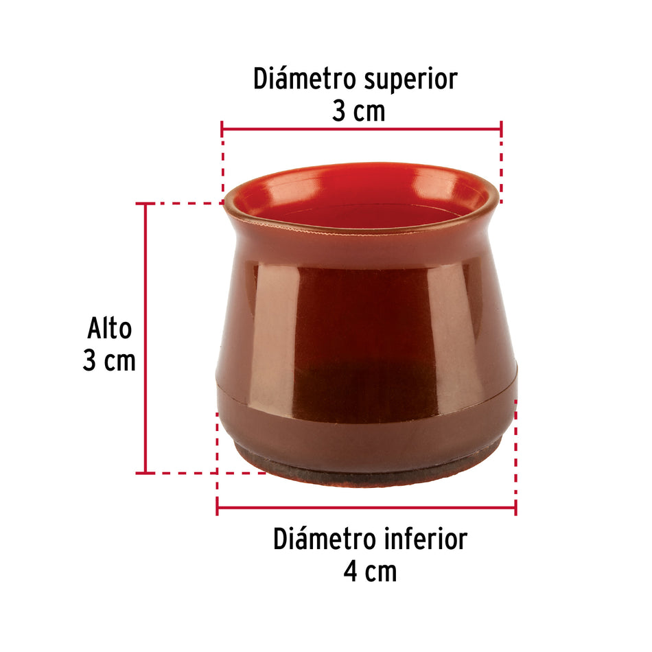 protectores para patas de silla, café Caja con 2, 49848