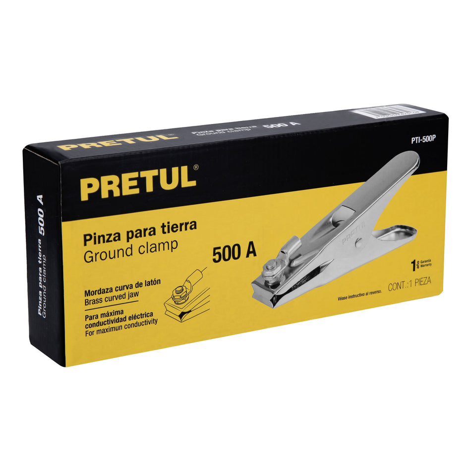 Pinza para tierra de 500 A, Pretul Caja con 4, 24235