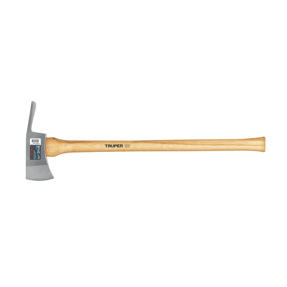 Hacha Pulaski 3-1/2 lb, mango de hickory 35', Truper Caja con 2, 14966