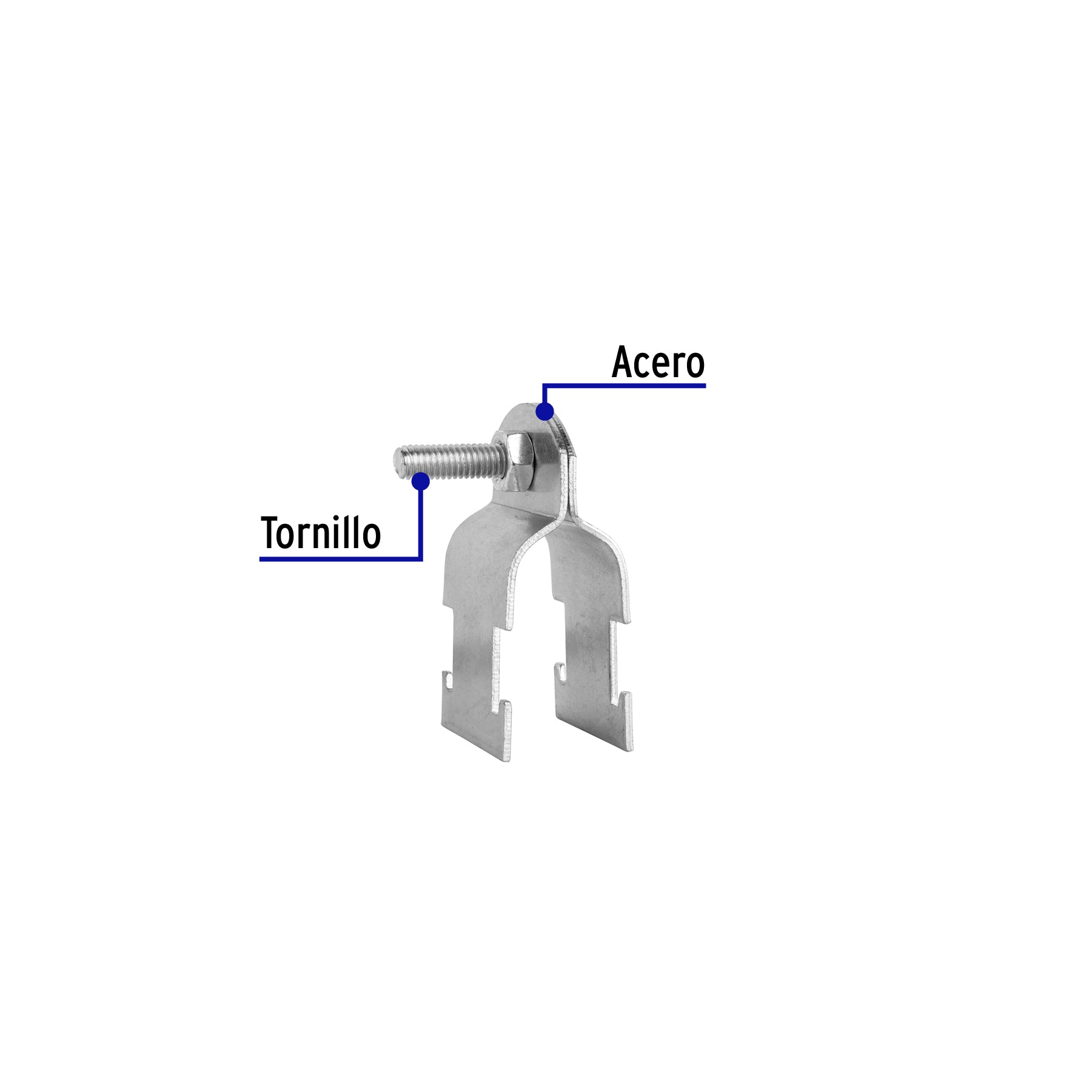 Abrazadera para perfil monocanal de 3/4', VOLTECK, 47489