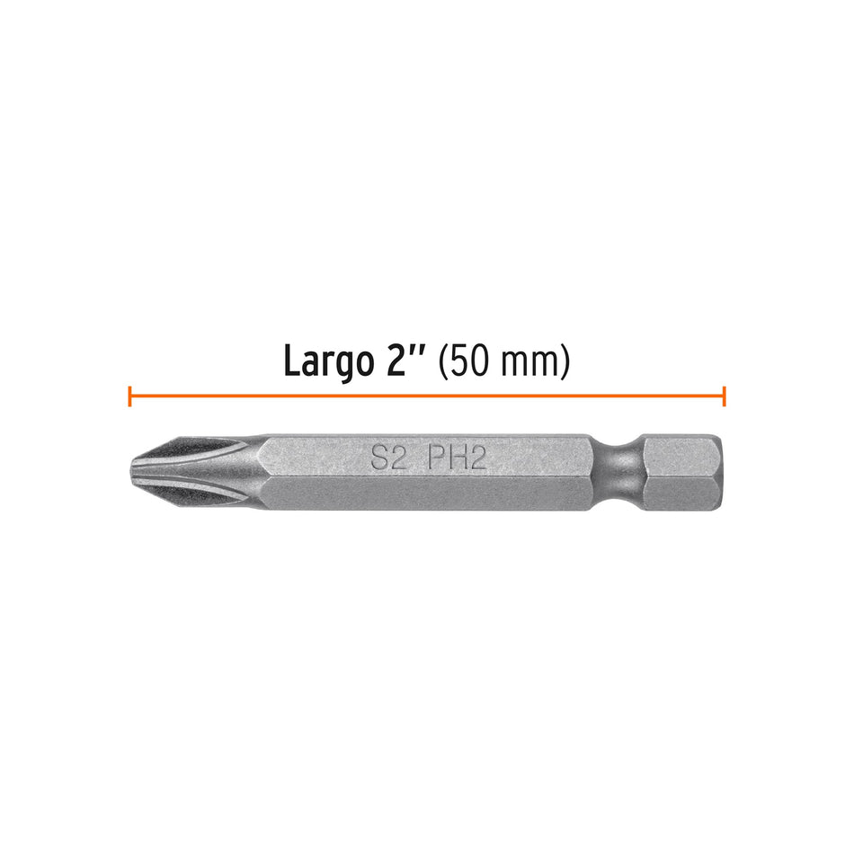 Estuche con 15 puntas de cruz PH2 largo 2', Truper Expert Caja con 6, 100195