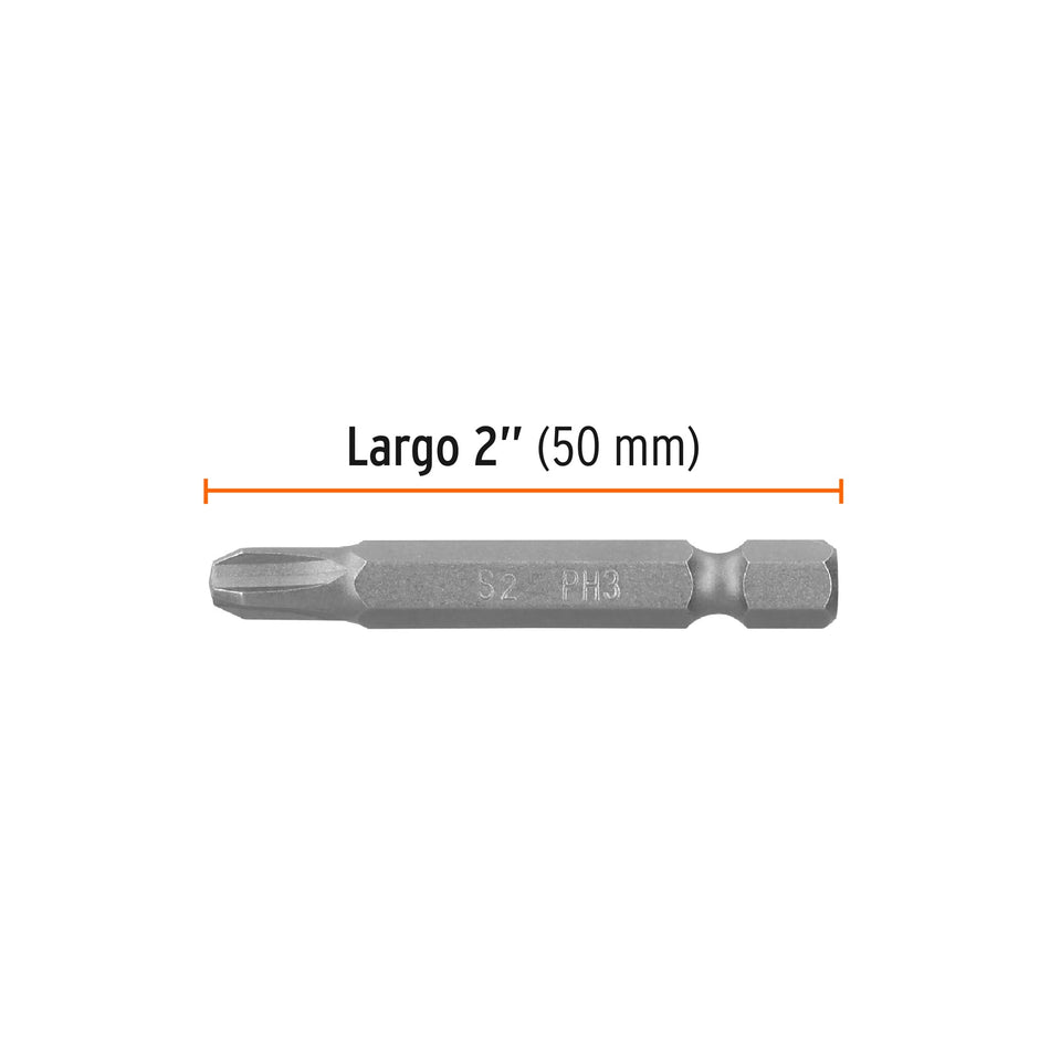 Estuche con 15 puntas de cruz PH3 largo 2', Truper Expert Caja con 6, 100196