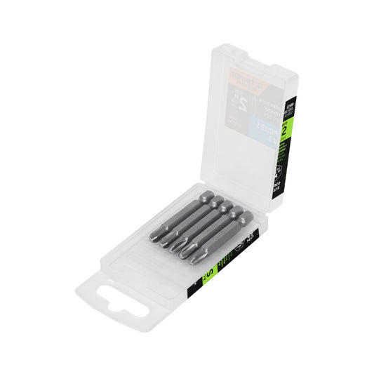 Estuche con 5 puntas de cruz PH3 largo 2', Truper Expert Caja con 6, 12149