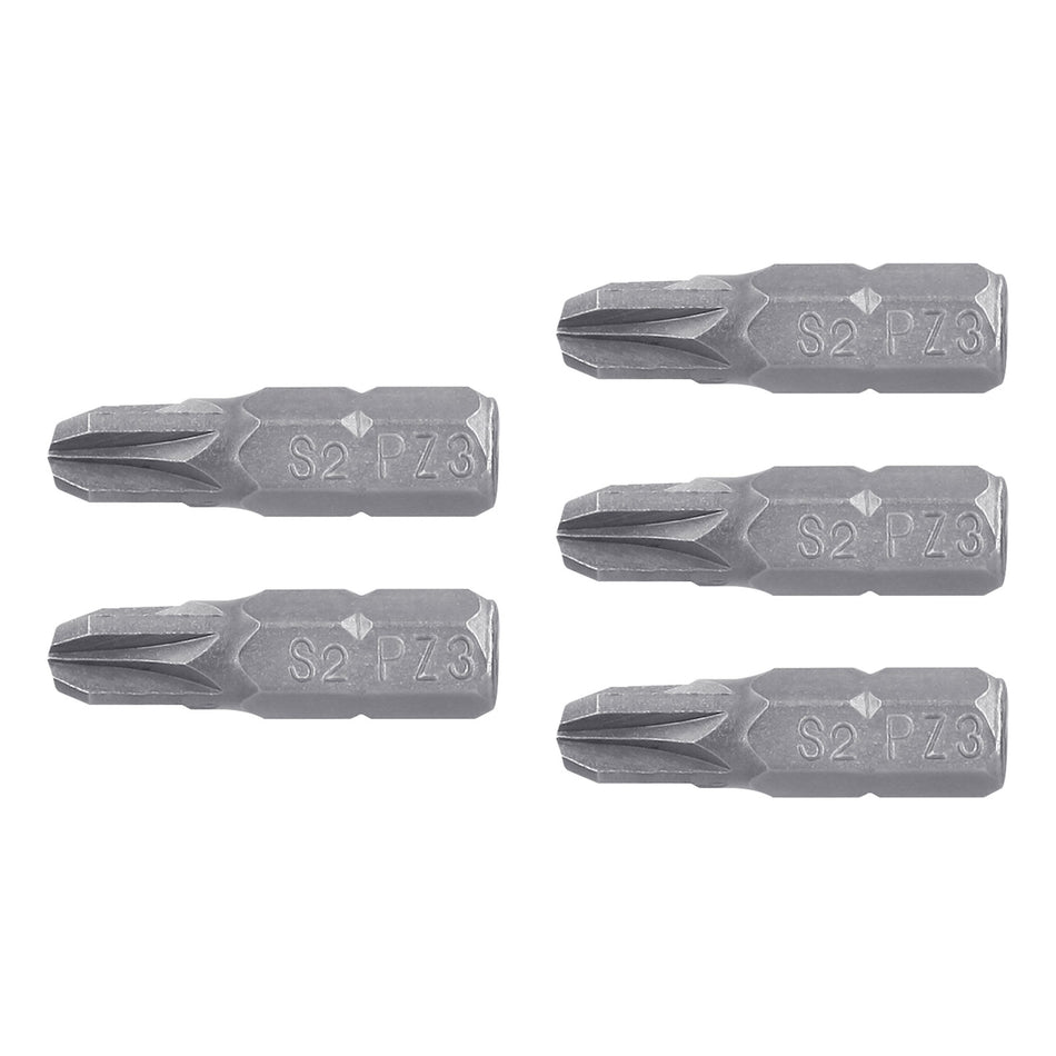 Estuche con 5 puntas pozidriv PZ3 largo 1', Truper Expert Caja con 6, 12159