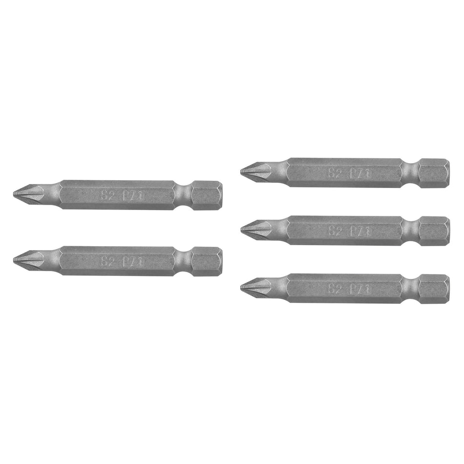 Estuche con 5 puntas pozidriv PZ1 largo 2', Truper Expert Caja con 6, 12161
