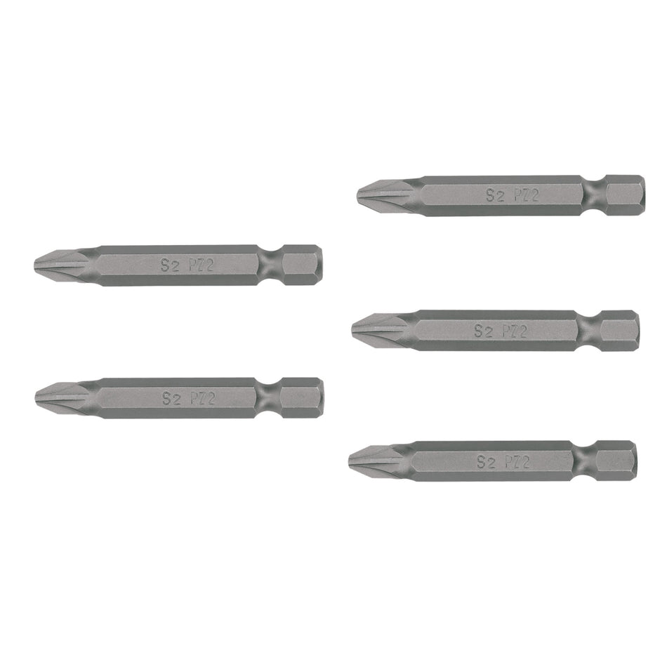 Estuche con 5 puntas pozidriv PZ2 largo 2', Truper Expert Caja con 6, 12162