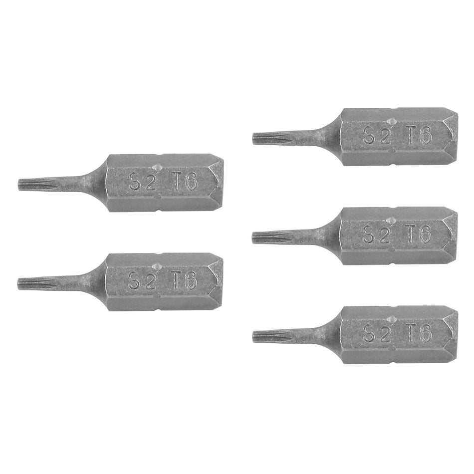Estuche con 5 puntas torx T6 largo 1', Truper Expert Caja con 6, 12186