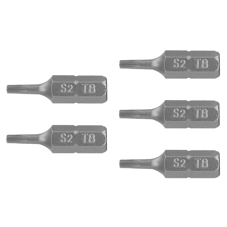 Estuche con 5 puntas torx T8 largo 1', Truper Expert Caja con 6, 12192