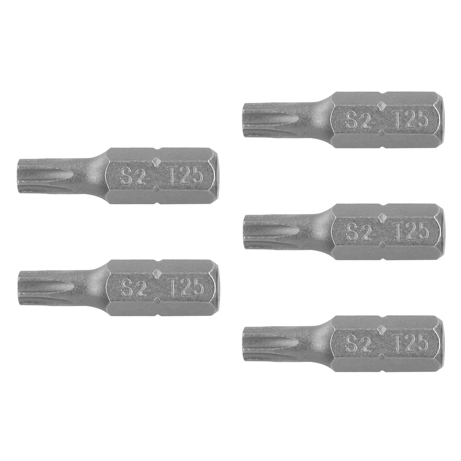 Estuche con 5 puntas torx T25 largo 1', Truper Expert Caja con 6, 12201
