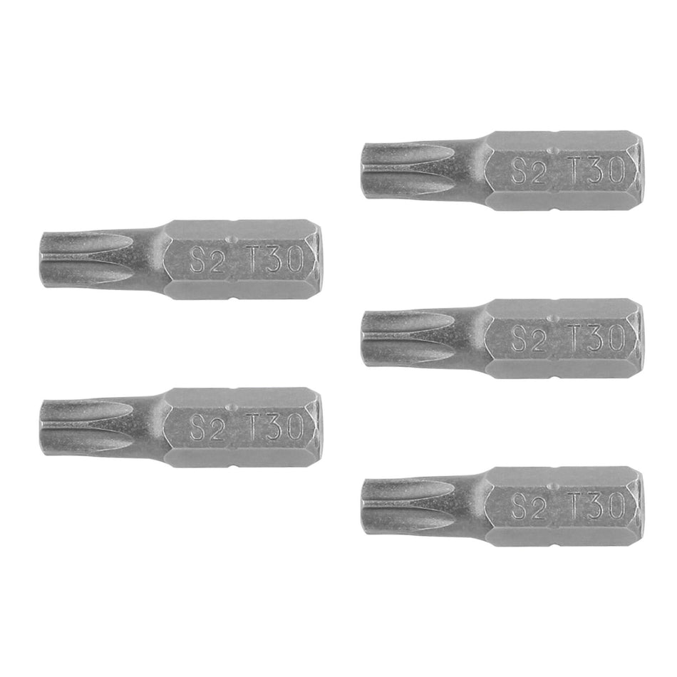 Estuche con 5 puntas torx T30 largo 1', Truper Expert Caja con 6, 12204