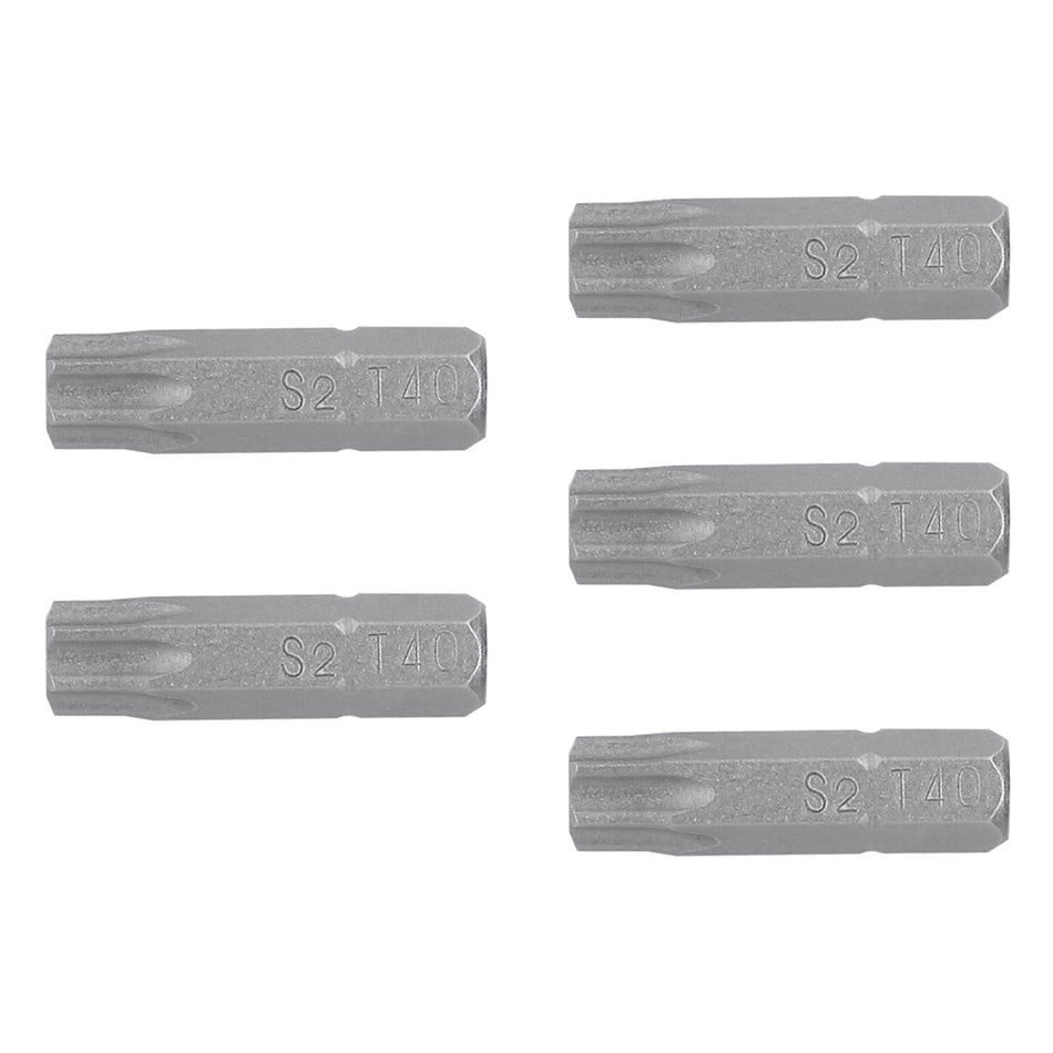 Estuche con 5 puntas torx T40 largo 1', Truper Expert Caja con 6, 12206