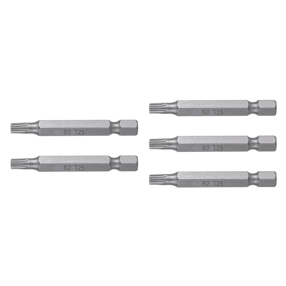 Estuche con 5 puntas torx T25 largo 2', Truper Expert Caja con 6, 12256