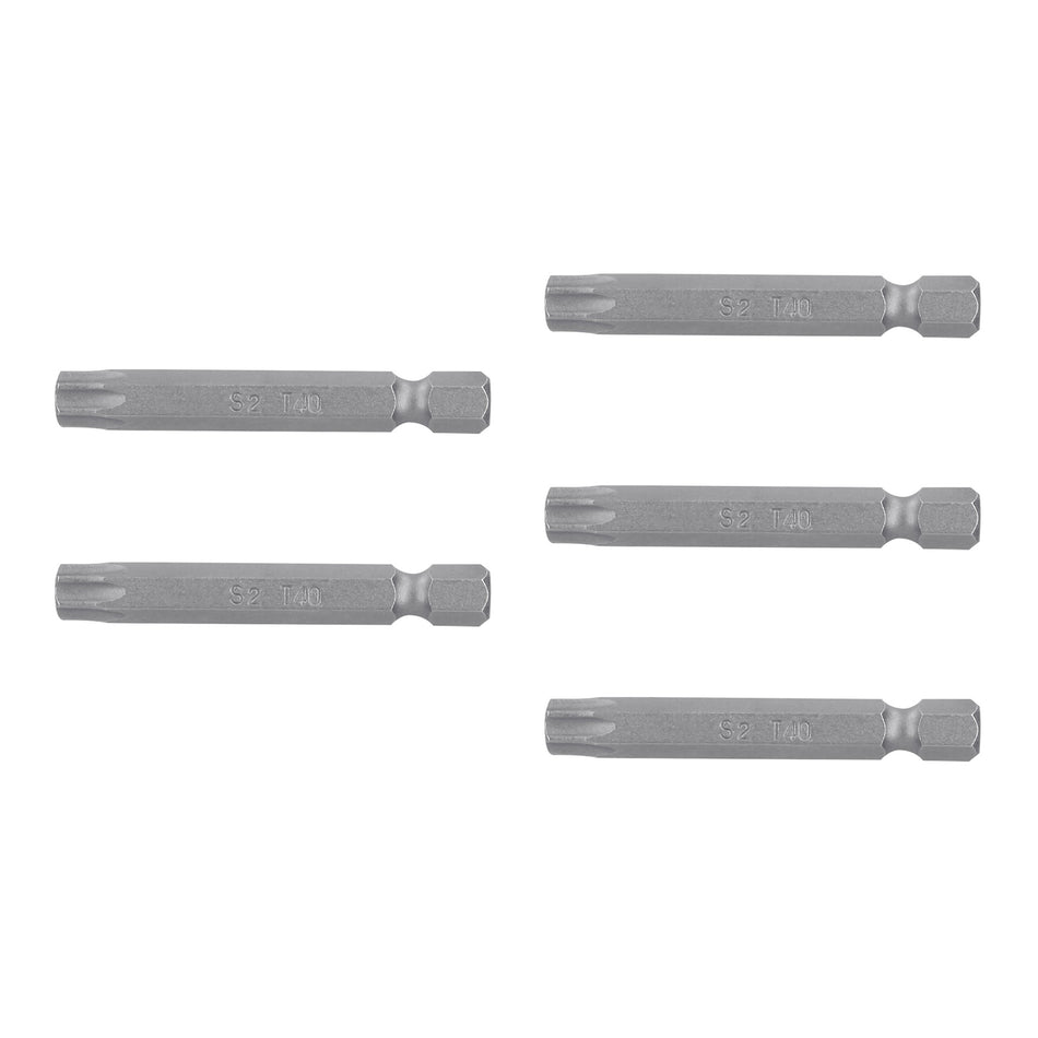 Estuche con 5 puntas torx T40 largo 2', Truper Expert Caja con 6, 12262