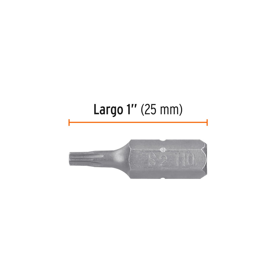Estuche con 5 puntas torx T10 con seguro largo 1', Expert Caja con 6, 12263