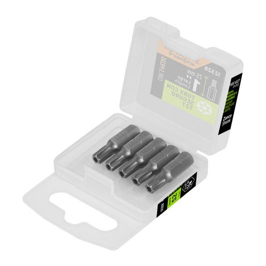 Estuche con 5 puntas torx T27 con seguro largo 1', Expert Caja con 6, 12328