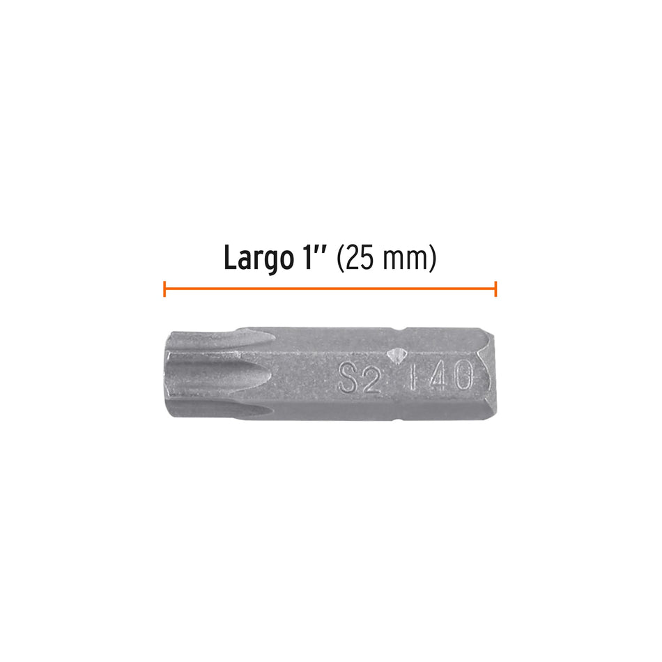 Estuche con 5 puntas torx T40 con seguro largo 1', Expert Caja con 6, 12354