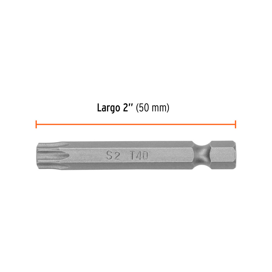 Estuche con 5 puntas torx T40 con seguro largo 2', Expert Caja con 6, 12485