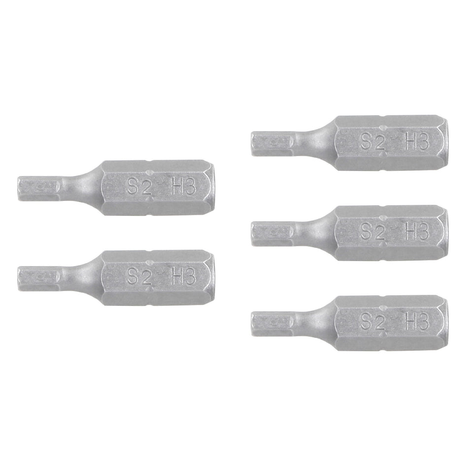 Estuche con 5 puntas hexagonales de 3 mm largo 1', Expert Caja con 6, 12528