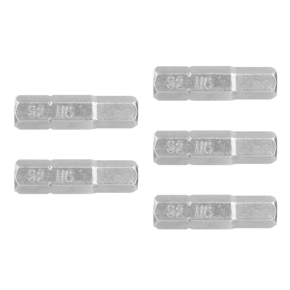 Estuche con 5 puntas hexagonales de 6 mm largo 1', Expert Caja con 6, 12549