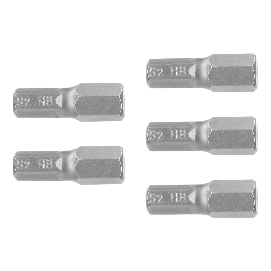 Estuche con 5 puntas hexagonales de 8 mm largo 1', Expert Caja con 6, 12577