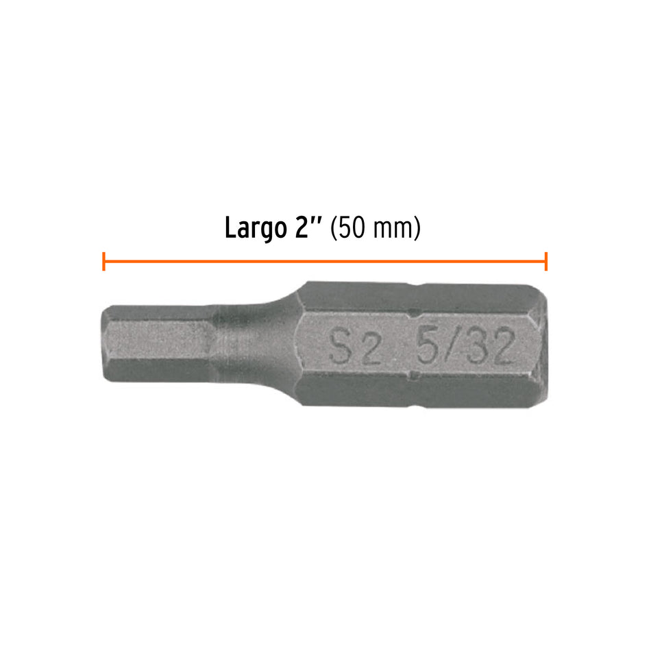 Estuche con 5 puntas hexagonales de 5/32mm largo 1', Expert Caja con 6, 12490
