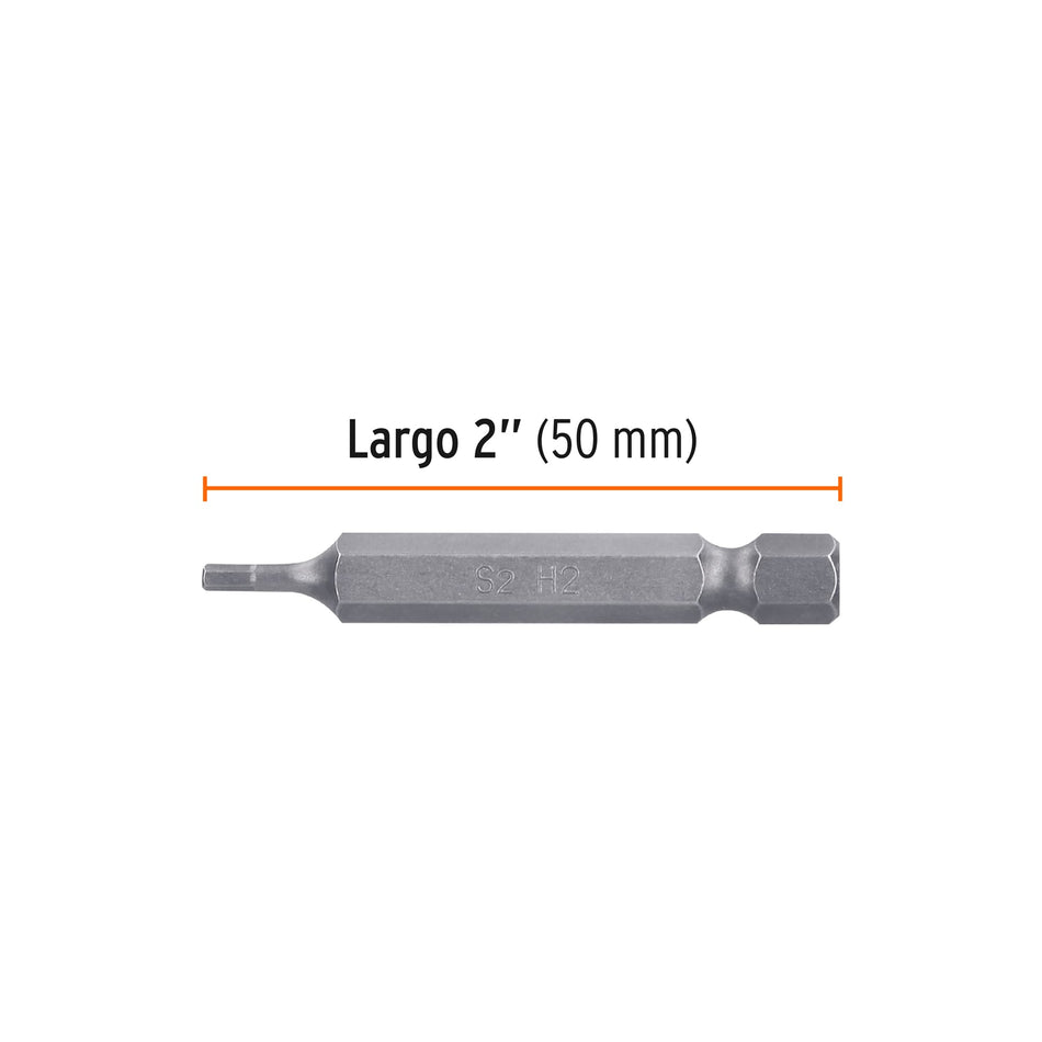 Estuche con 5 puntas hexagonales de 2 mm largo 2', Expert Caja con 6, 12691