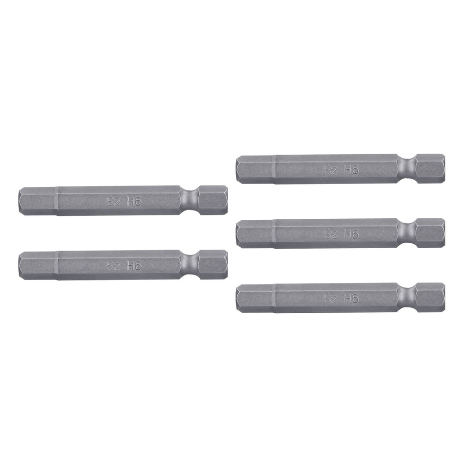 Estuche con 5 puntas hexagonales de 6 mm largo 2', Expert Caja con 6, 12703