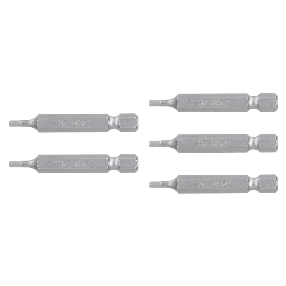 Estuche con 5 puntas hexagonales de 3/32mm largo 2', Expert Caja con 6, 12609