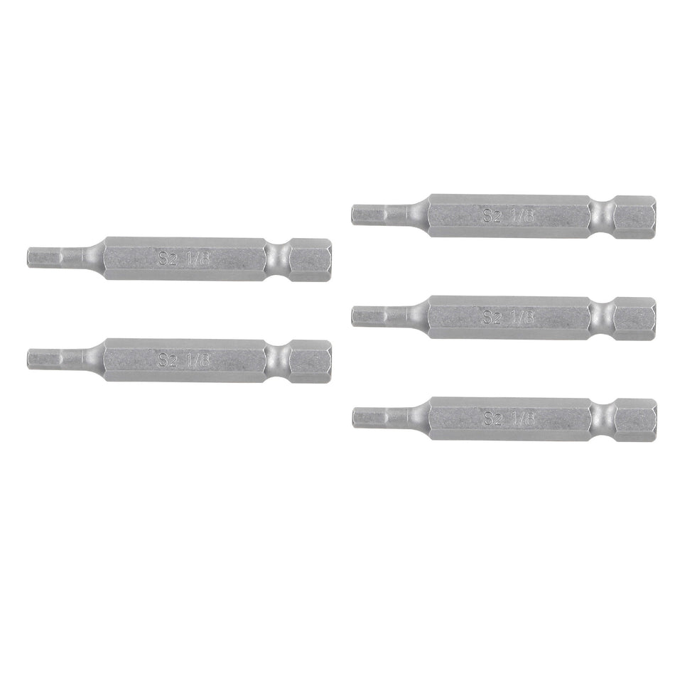 Estuche con 5 puntas hexagonales de 1/8mm largo 2', Expert Caja con 6, 12619