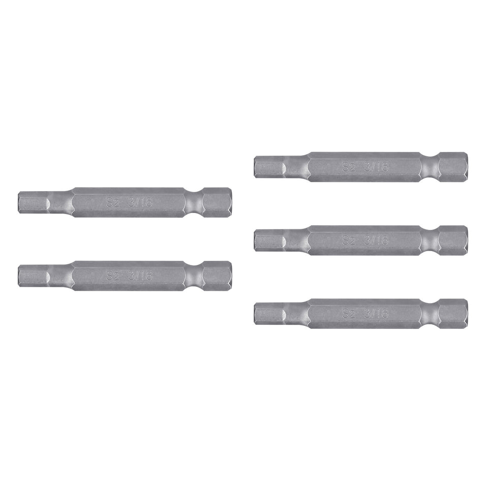 Estuche con 5 puntas hexagonales de 3/16mm largo 2', Expert Caja con 6, 12629