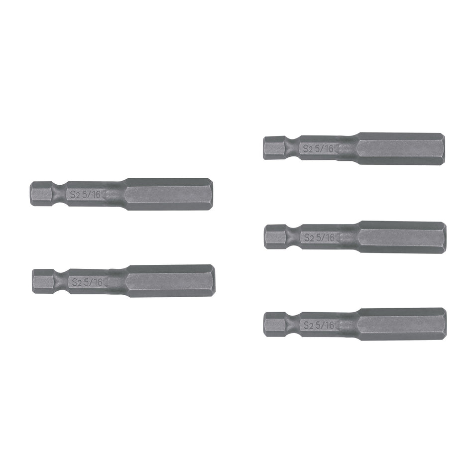 Estuche con 5 puntas hexagonales de 5/16mm largo 2', Expert Caja con 6, 12654