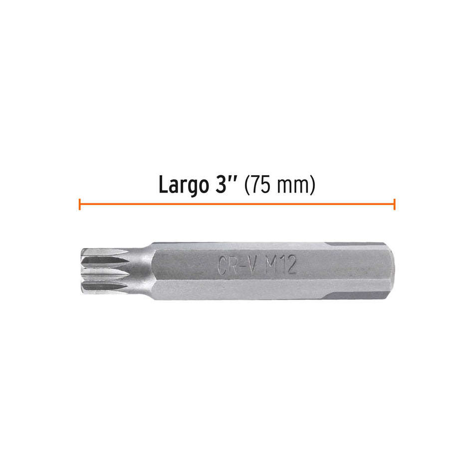Estuche con 3 puntas bristol M12 largo 3', Truper Expert Caja con 6, 12711