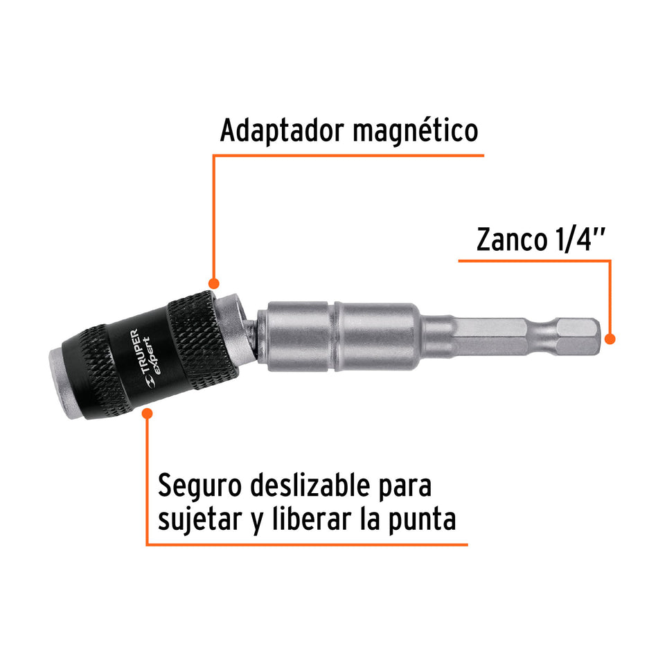 Adaptador articulado de 120 mm magnético para puntas, Expert Caja con 6, 101965