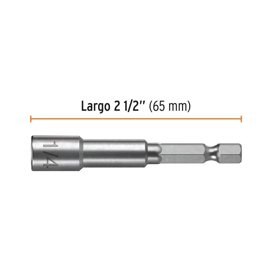 Estuche con 5 dados magnéticos de 1/4' largo 2-1/2', Expert Caja con 6, 12939