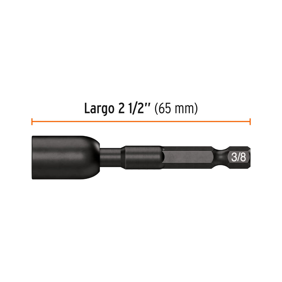 Estuche con 4 dados magnéticos de impacto 3/8' largo 2-1/2' Caja con 6, 100822