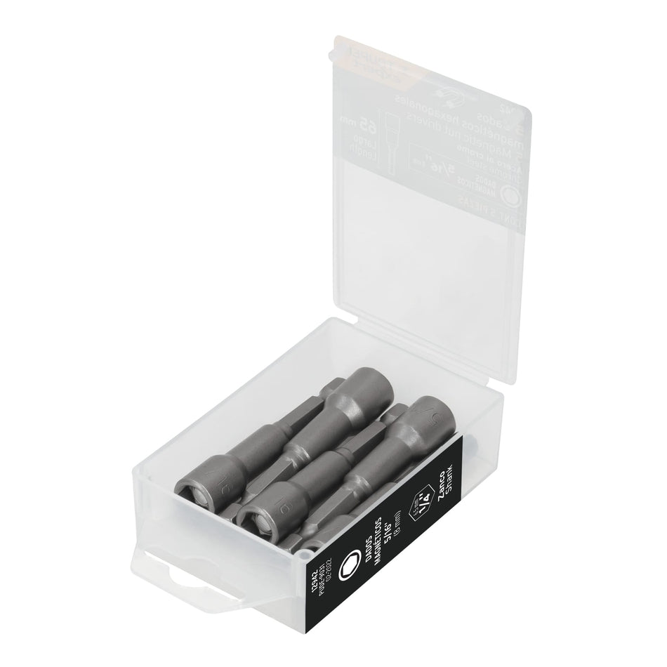 Estuche con 5 dados magnéticos de 5/16' largo 2-1/2', Expert Caja con 6, 12942