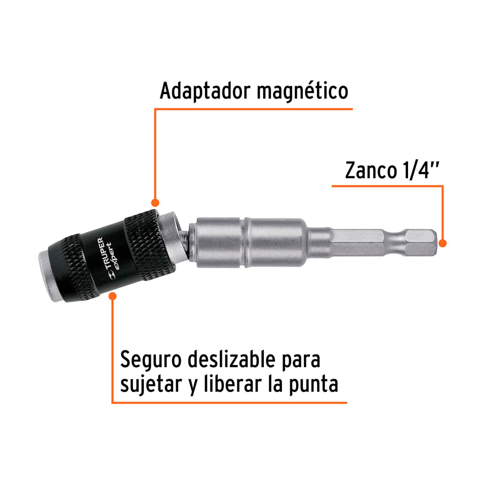 Adaptador articulado de 90 mm magnético para puntas, Expert Caja con 6, 11875