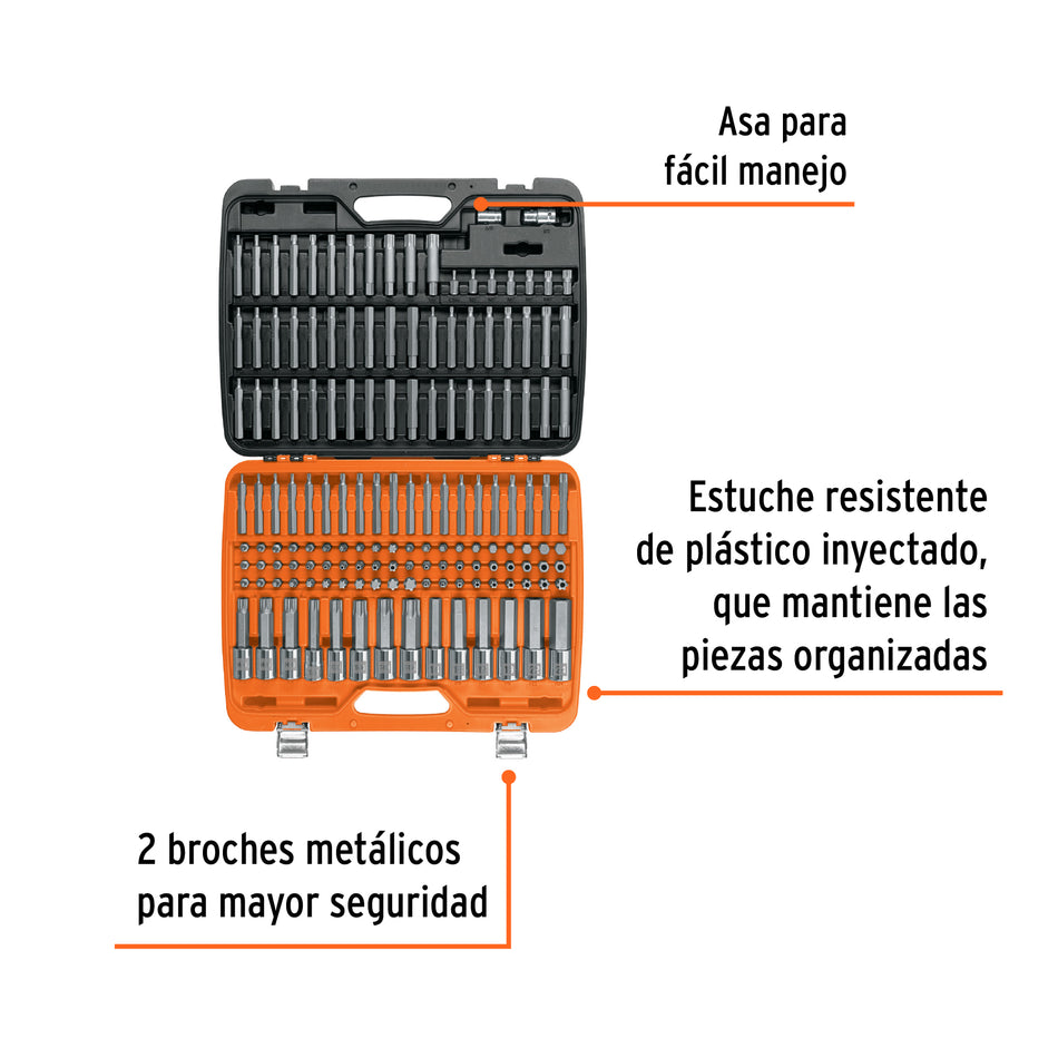 Jgo profesional de puntas y dados con punta p/mécanica 150pz, 102520