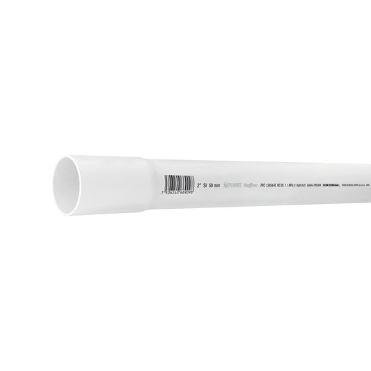Tubo de 3 m de PVC de 2' hidráulico RD 26, Foset Caja con 5, 40086