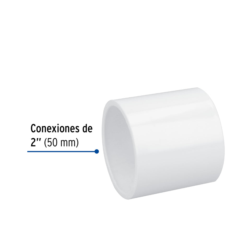Cople de PVC cédula 40 de 2', Foset Caja con 4, 45531